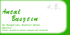 antal busztin business card